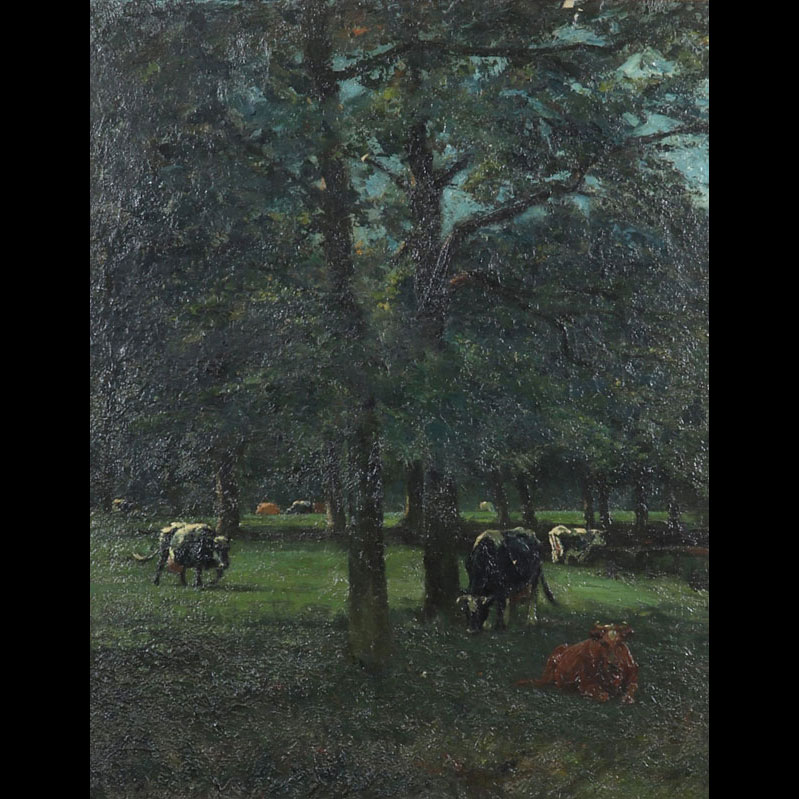 Léon MASSAUX (1845-1926) large oil on canvas 