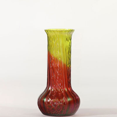 Loetz (att) iridescent vase circa 1900
