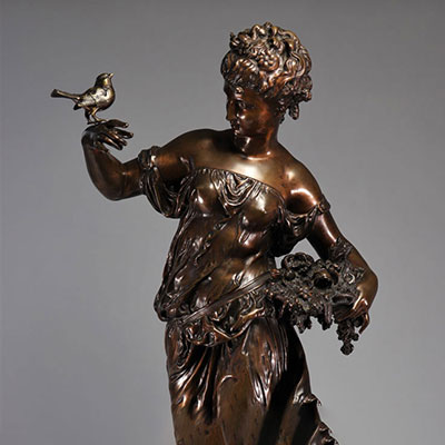Mathurin MOREAU (1822-1912) grand bronze (1m10) 