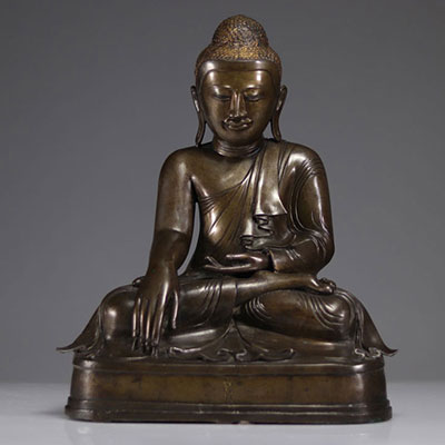 Bouddha en bronze 19ème siècle Birmanie