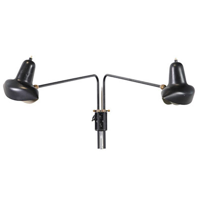Serge MOUILLE (1922 - 1988) Adjustable wall lamp with double arm - Circa 1955