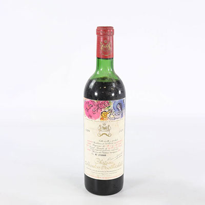 1 bouteille Chateau Mouton Rotschild 1970 - 1er grand cru classé -  