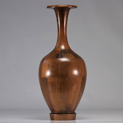 DE COENE Frères wooden vase from Belgium, 1960