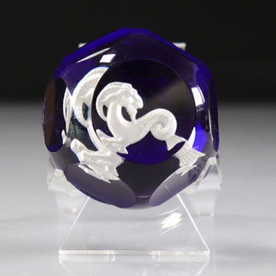 Paperweight. Baccarat. Zodiac sign