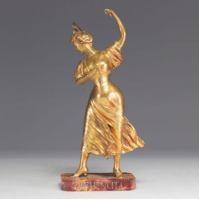 Amélie COLOMBIER (1867-1912) bronze doré 