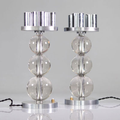 Jacques Adnet pair of table lamps