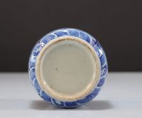 Pot à pinceaux en porcelaine blanc bleu à décor de dragons