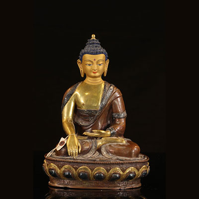 China_Tibet- Tibetan Sino large bronze Buddha