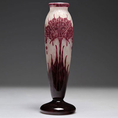 French glass Art Deco vase