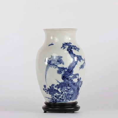 Vase en porcelaine de chine blanc bleu chine 19ème