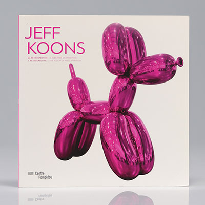 Jeff Koons Balloon Dog Dessin à l'encre violette Signé et daté voir la composition Réalisé lors de sa dernière rétrospective au Centre Pompidou à Paris.