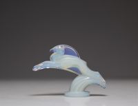 Sabino leaping gazelle in opalescent glass