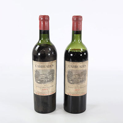 2 Bottles Bordeaux Pauillac Chateau Lafite Rothschild 1er-Grand-Cru Classé Red - 1955