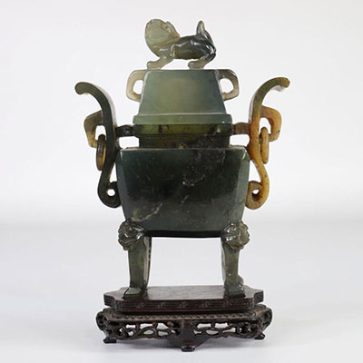 Brûle parfum en jade Chine 1900