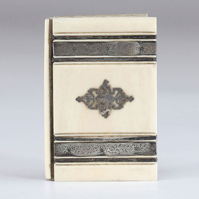 19th century ivory and silver prom notebook