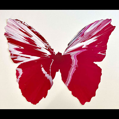 Damien Hirst. 2009. Papillon. Spin Painting, acrylique sur papier. Cachet de la signature 