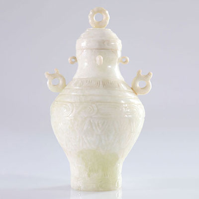 China vase covered in hard stone