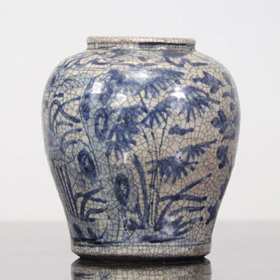Cracked Blue White Vase