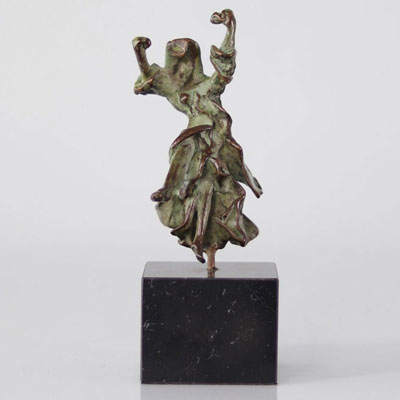 Salvador Dali. Carmen. Bronze with nuanced green patina. Signed 