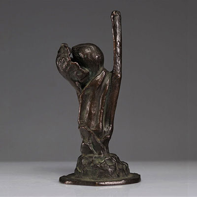 Sculpture en bronze à la cire perdue (travail asiatique ?)