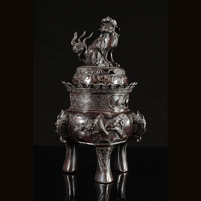 Large bronze perfume burner