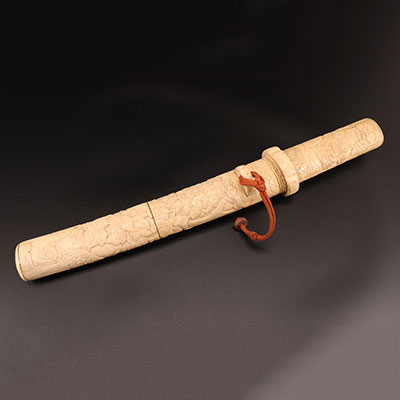 日本 - 人纹精雕象牙匕首（军刀） 明治（1868-1912）