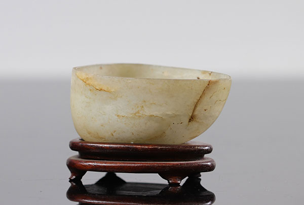 China, libation cup, in jade, 19th C.