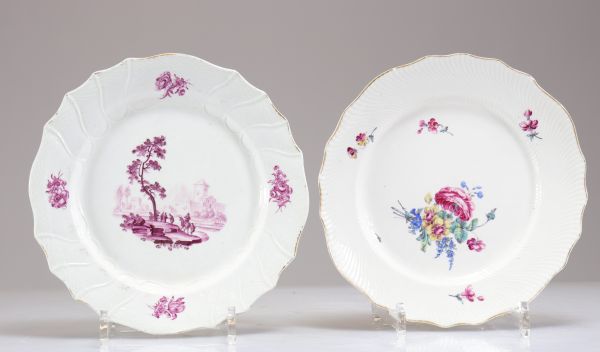 18th century Tournai porcelain plates