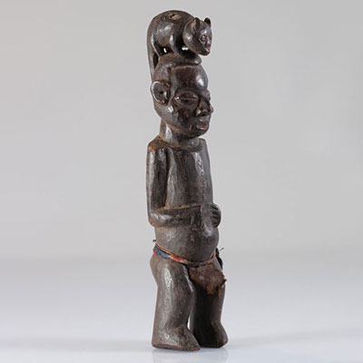 Statue Congo - Suku Mi 20ème - patine dusage
