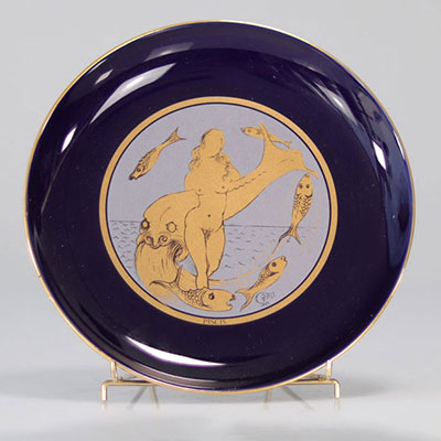 Salvador Dali. Zodiac Sign Series “The Pisces”. Polychrome porcelain.
