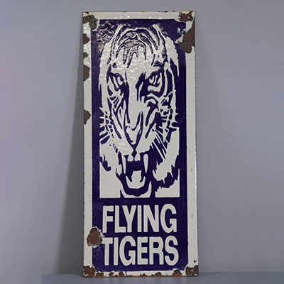 Flying tigers enamel sign