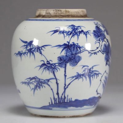 Vase en porcelaine de Chine blanc bleu, époque Yong Zheng