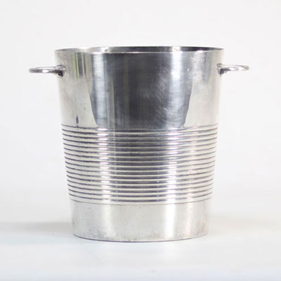 Luc LANEL (1893-1965) Silver-plated champagne bucket, Vulcain model for Christofle