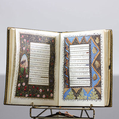 Book of hours, 20 illuminations on velum, 19th century, probably a copyist's work.