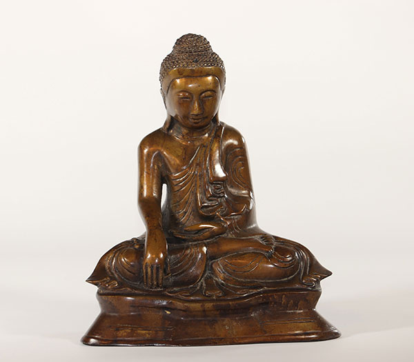 Chine Bouddha en bronze époque Qing
